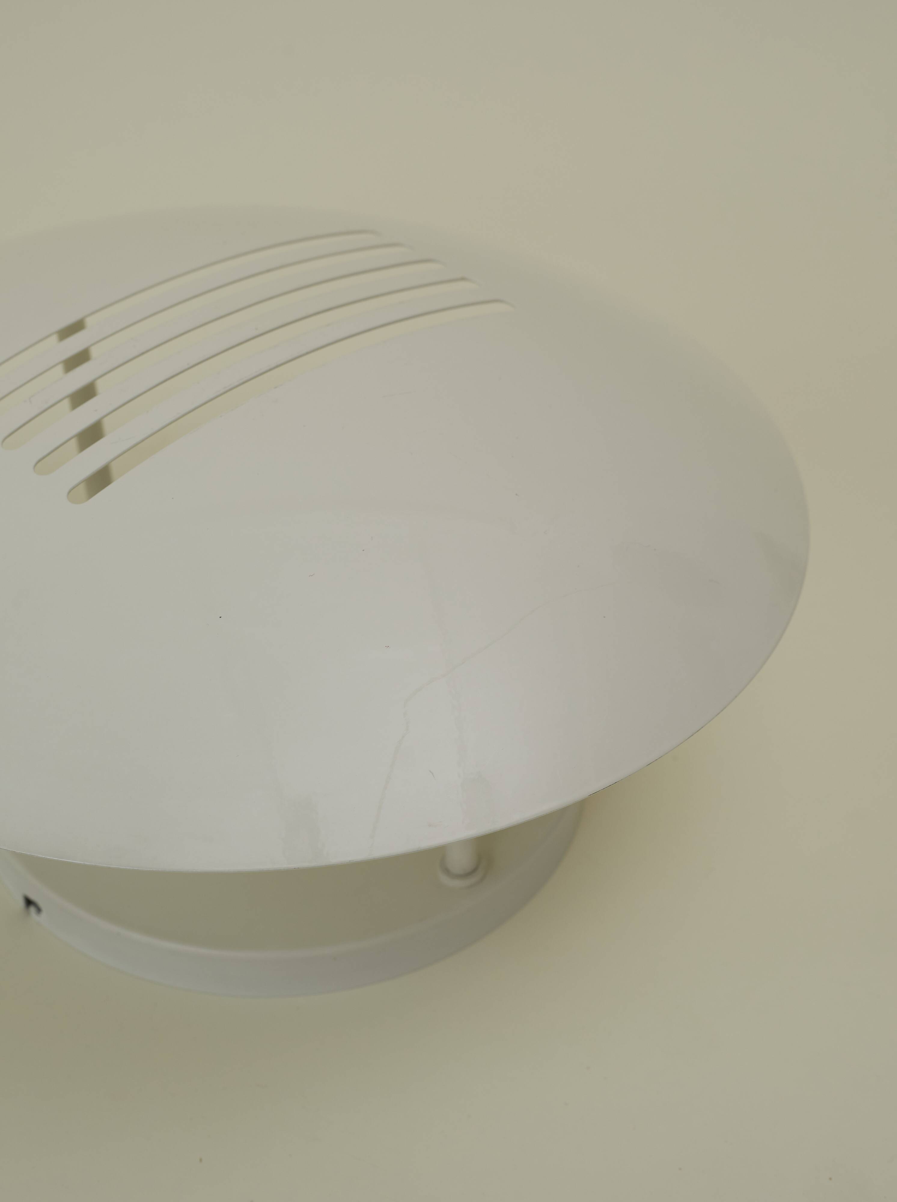 Large vintage cream white metal lamp / wall lamp circa 1980 Germany