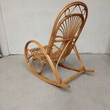 Bamboo wicker rocking chair