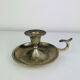 Silver-plated metal candlestick, vintage rat.