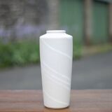 Vintage West Germany 69025 ceramic vase white with iridescent ribbon, collection, decorative vase