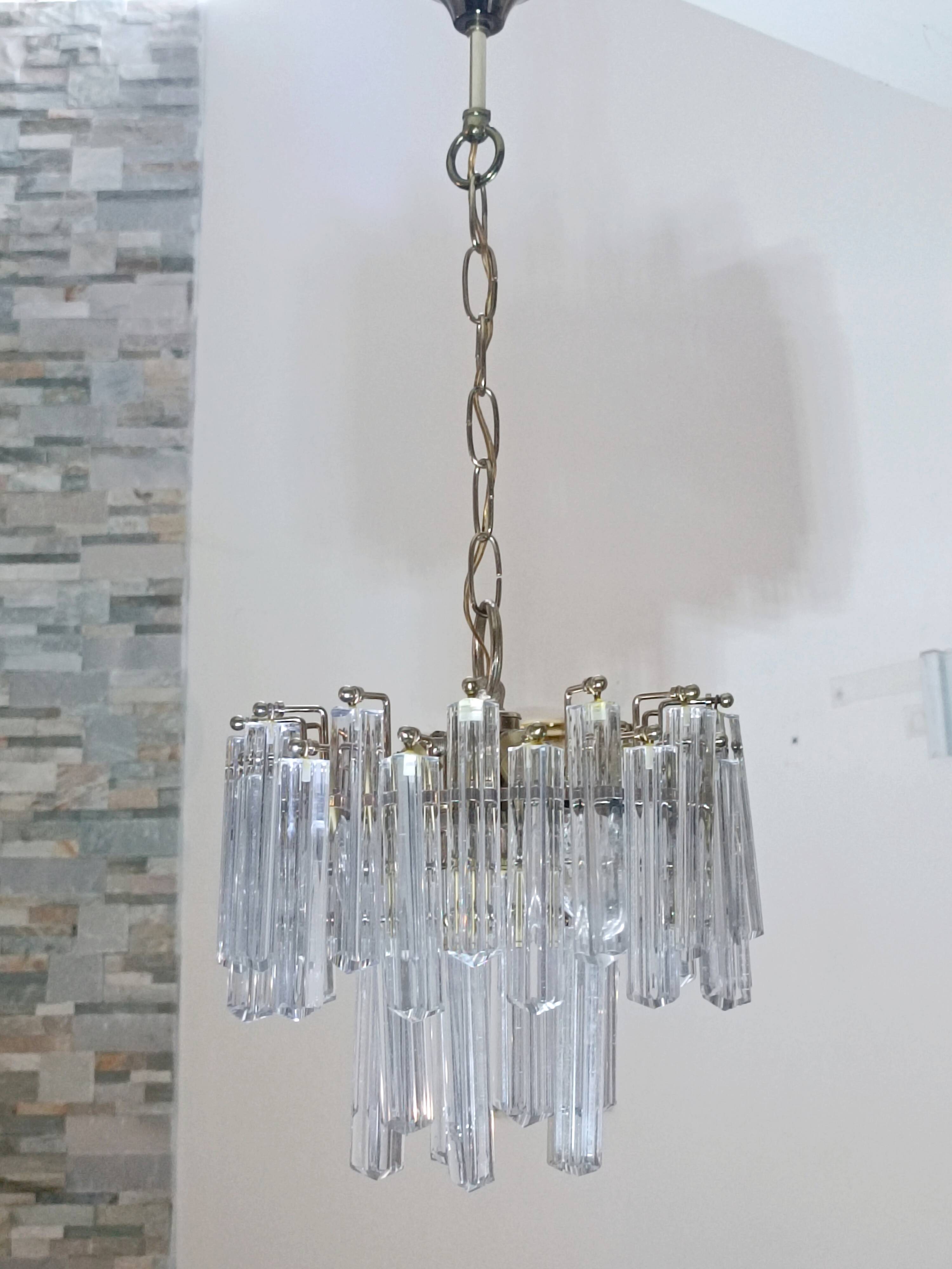 Murano glass chandelier by Venini 1960s
