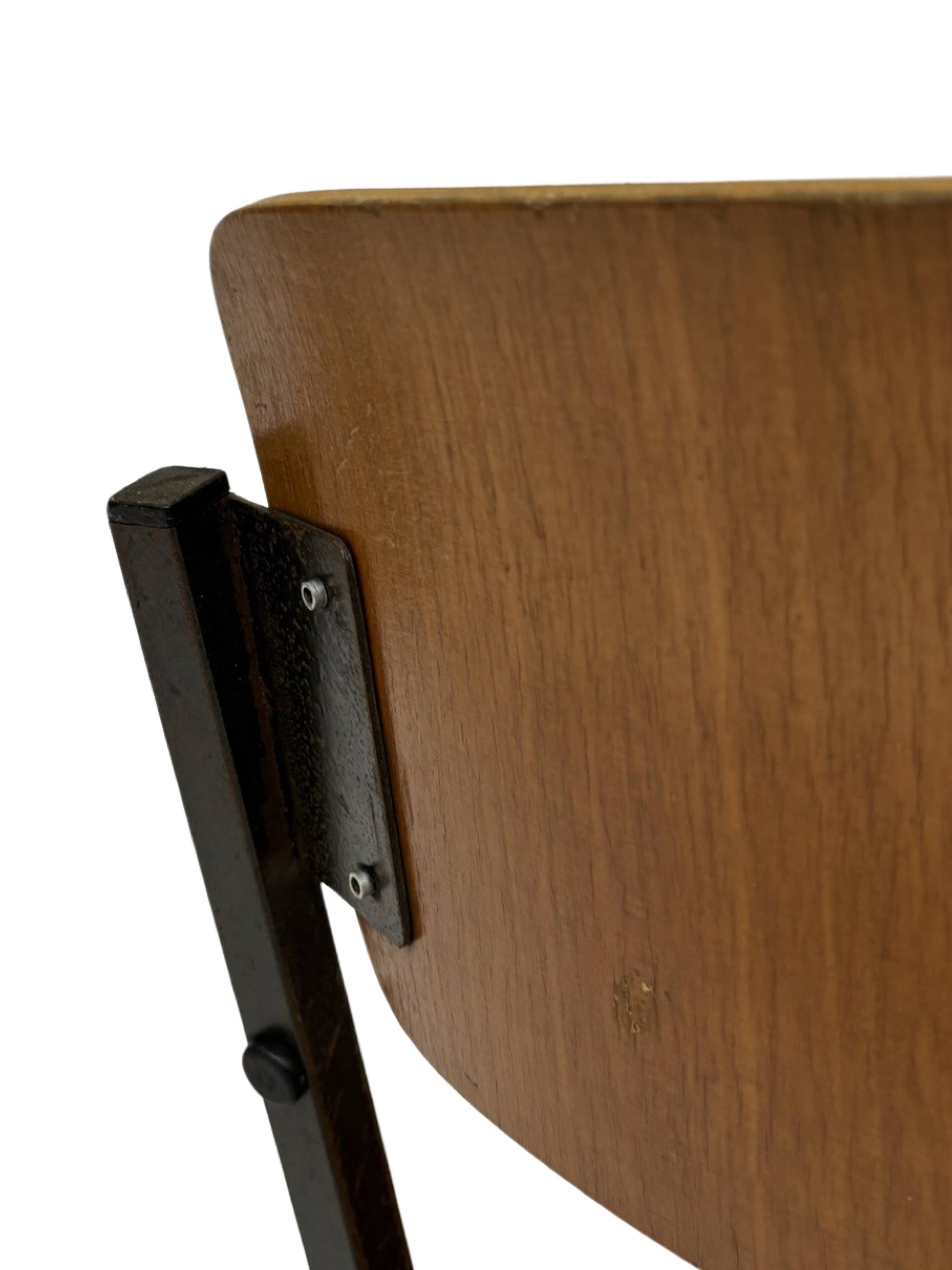 Set Of Four Compass Chairs 1960 Dutch Design School Chairs