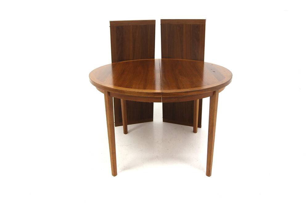 Scandinavian walnut dining table, Sweden, 1960