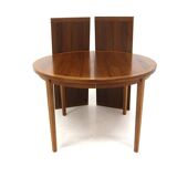 Scandinavian walnut dining table, Sweden, 1960