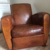 Leather club armchair
