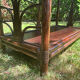 Vintage rattan bookshelf