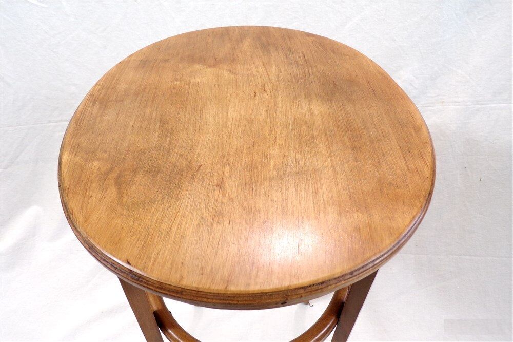 Pedestal table with vintage wooden drawer
