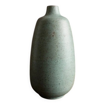 Mint Stoneware Vase by Carl Fischer for PGH Bürgel – Organic Mid-Century Studio Ceramic, 1960s