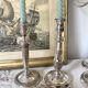 Paire de chandeliers et bougeoirs modulables style anglais