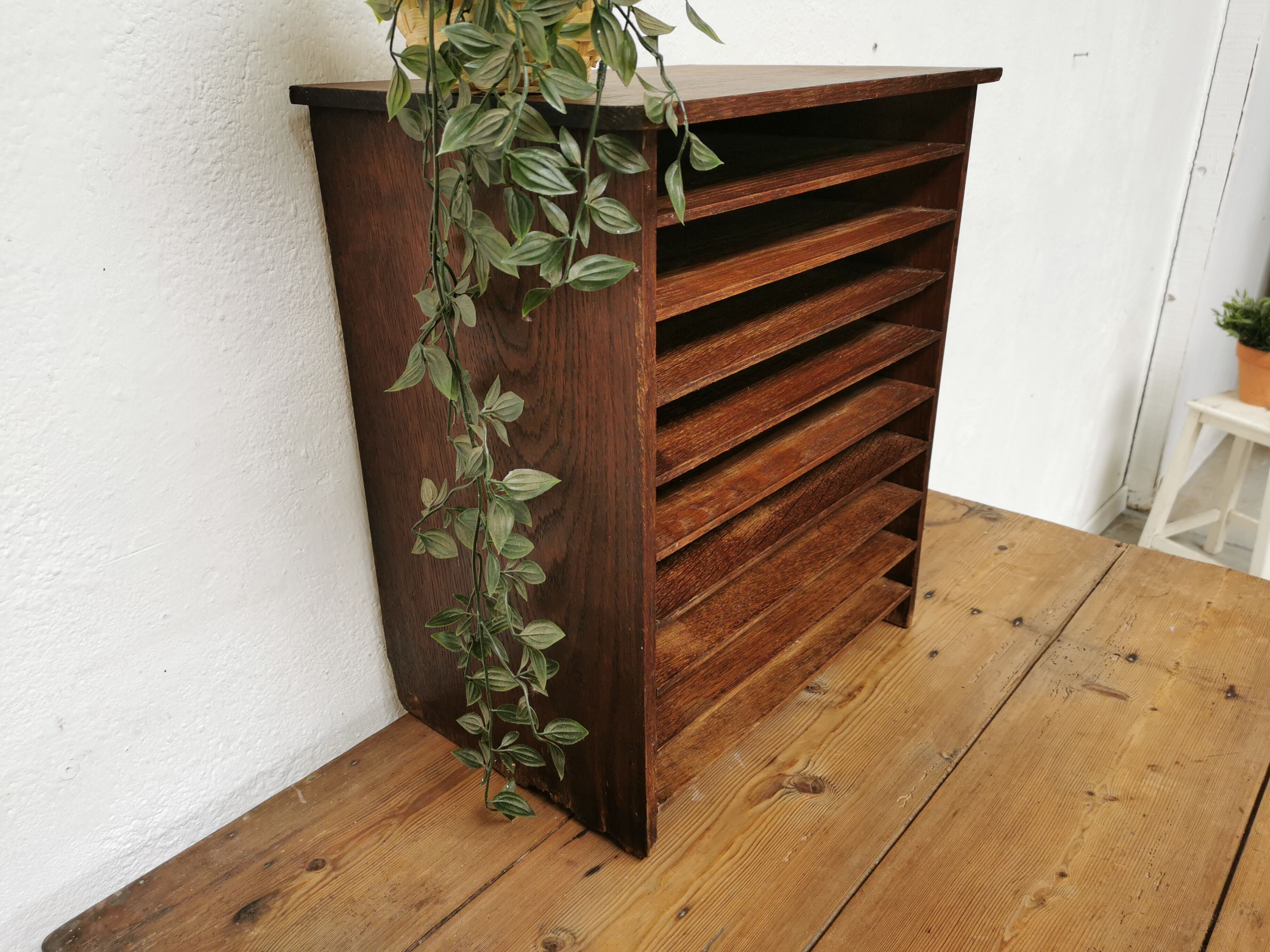 Range document vintage classeur trieur