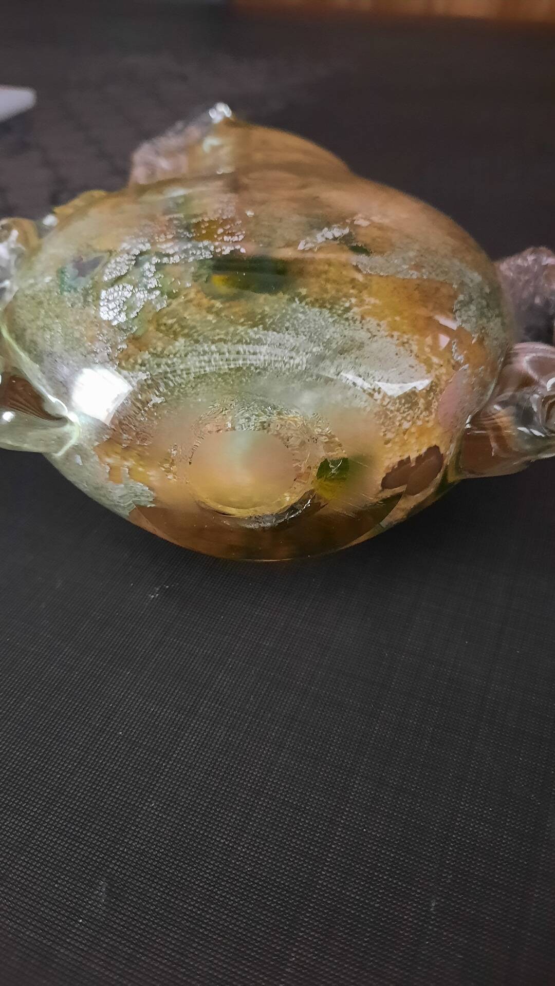 Vintage blown glass artistic vase
