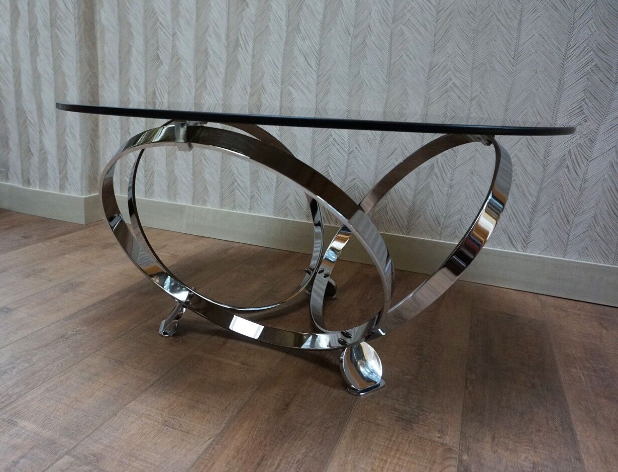 Mid-Century Space Age Round Coffee Table by Knut Hesterberg, 1960s