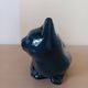 Blue ceramic cat, 1980s.