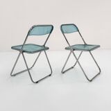 Blue Plia Chair by Giancarlo Piretti for Castelli, 1960