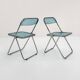 Blue Plia Chair by Giancarlo Piretti for Castelli, 1960