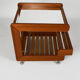 Desserte scandinave en teck avec plateau miroir, 70