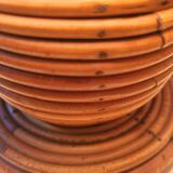Old vintage Louis Sognot rattan lamp from the 50s and 60s