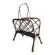 Vintage rattan magazine rack