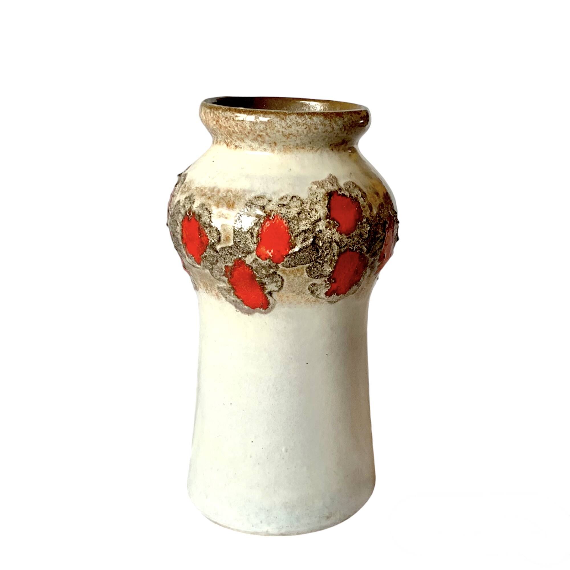 Vintage Strehla Keramik Vase - Fat Lava - East Germany