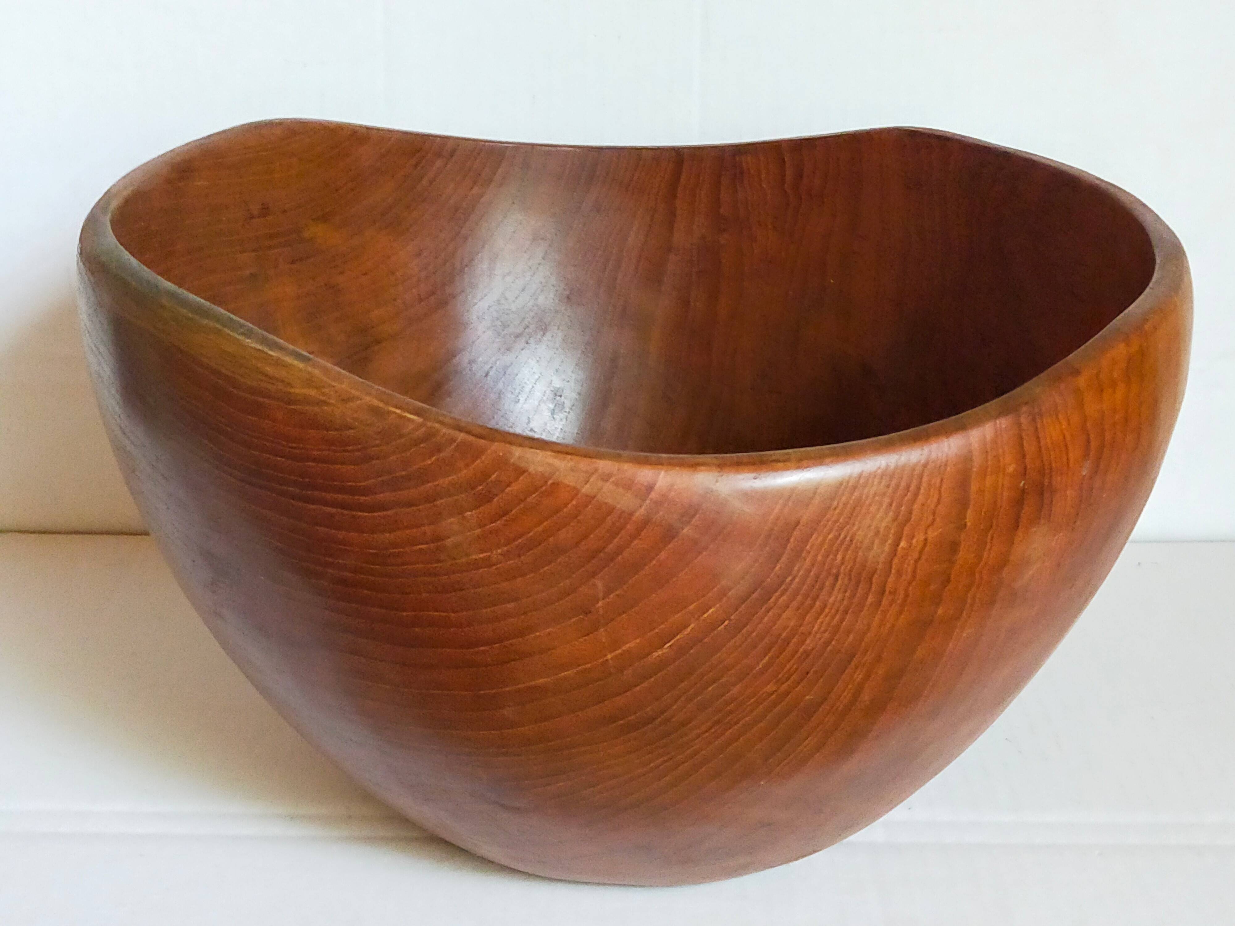 Solid wood cut bowl XXL freeform