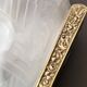 Art deco wall light pressed glass / brass