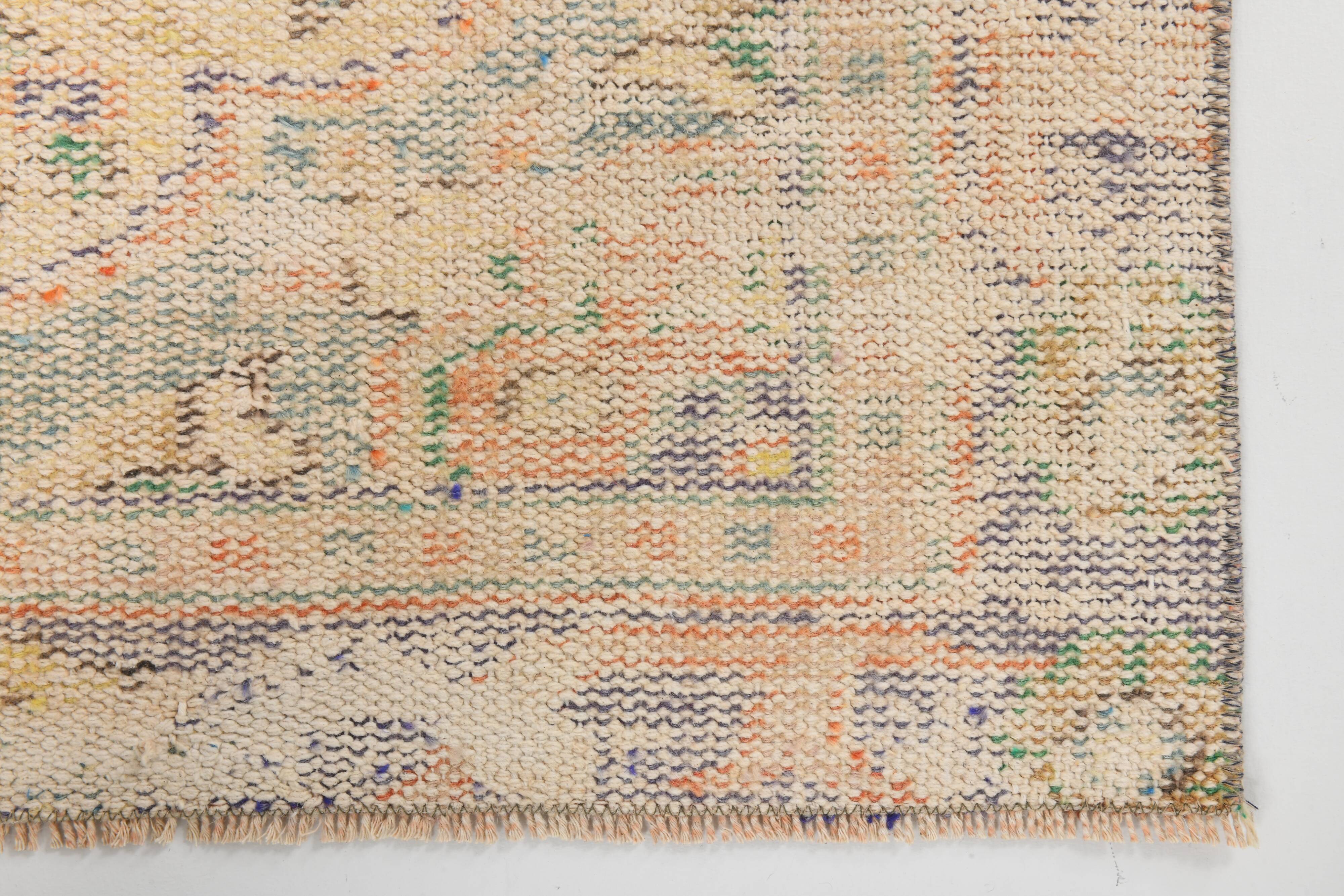 Apricot Tones Oversize Vintage Oushak Rug, 174x300 Cm