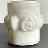 Vintage alabaster stone pencil pot
