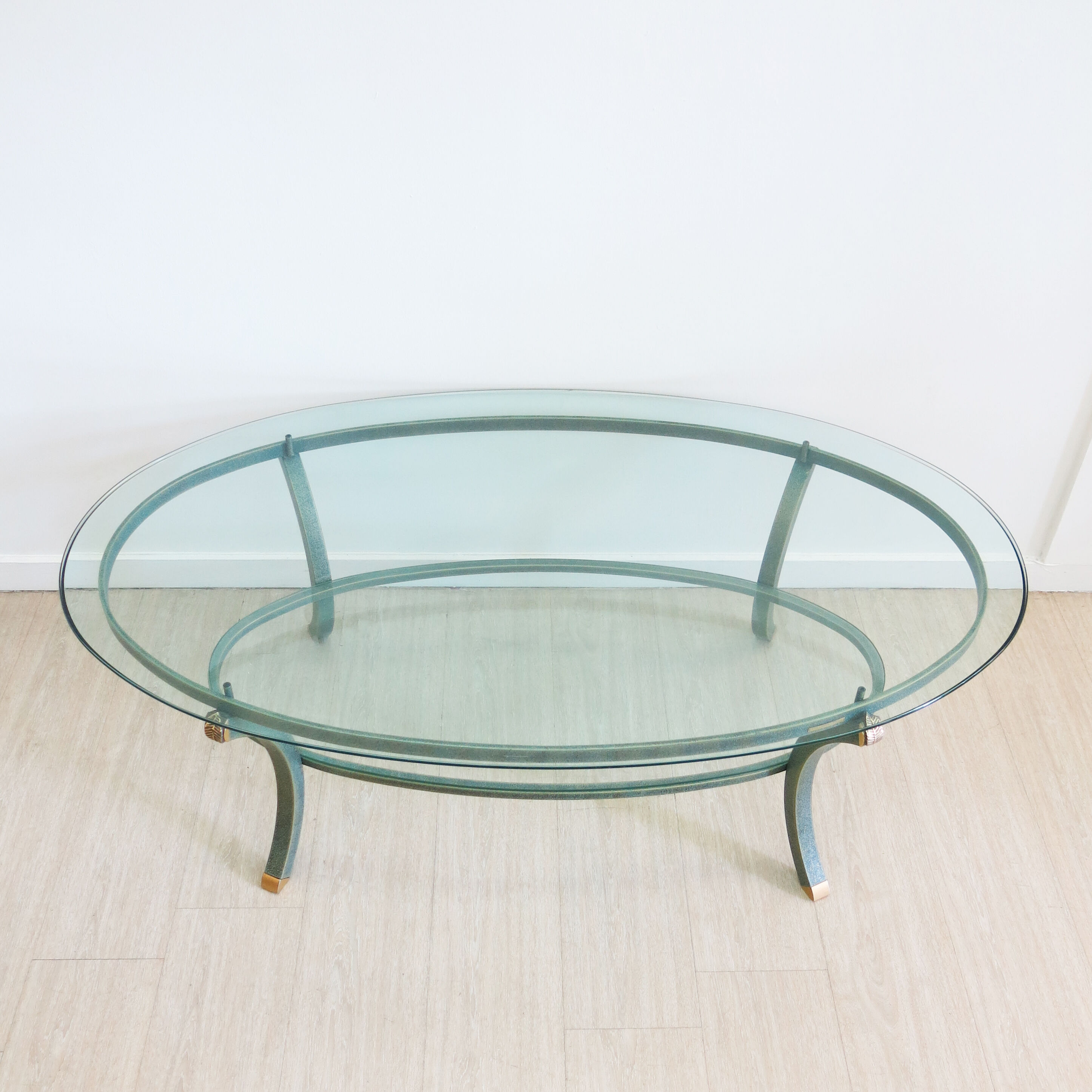 Vintage oval coffee table by Pierre Vandel, 1970s