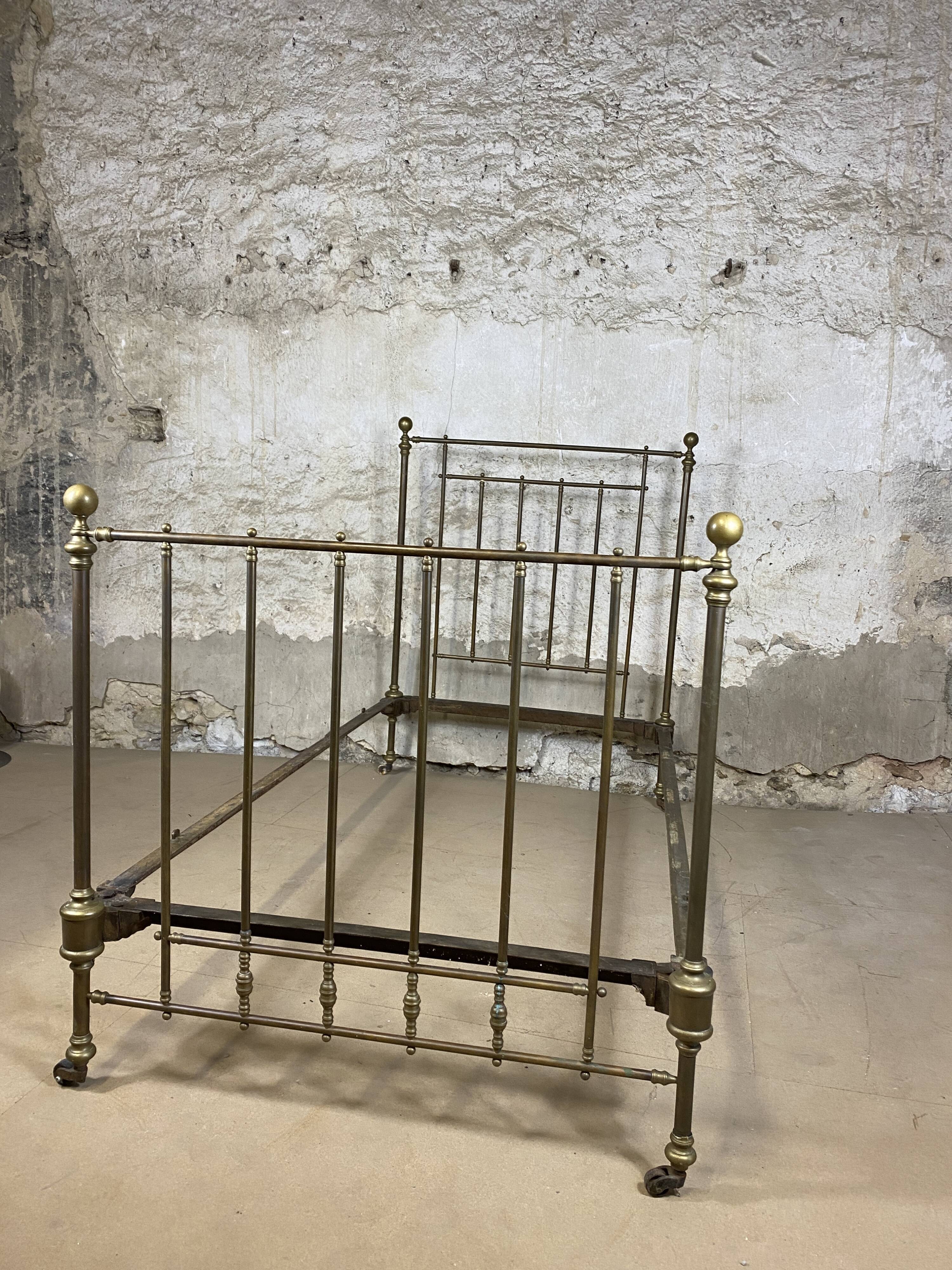 Wrought iron bed with bars