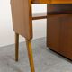 Modernist desk in blonde rosewood, France circa 1960.