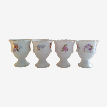 Set of 4 porcelain eggcups