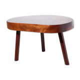 Wood coffee table, tripod table, thick wood table, living room table, brutalist, design, furniture