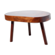Table basse bois, table tripode, table bois épais, table de salon, brutaliste, design, meuble