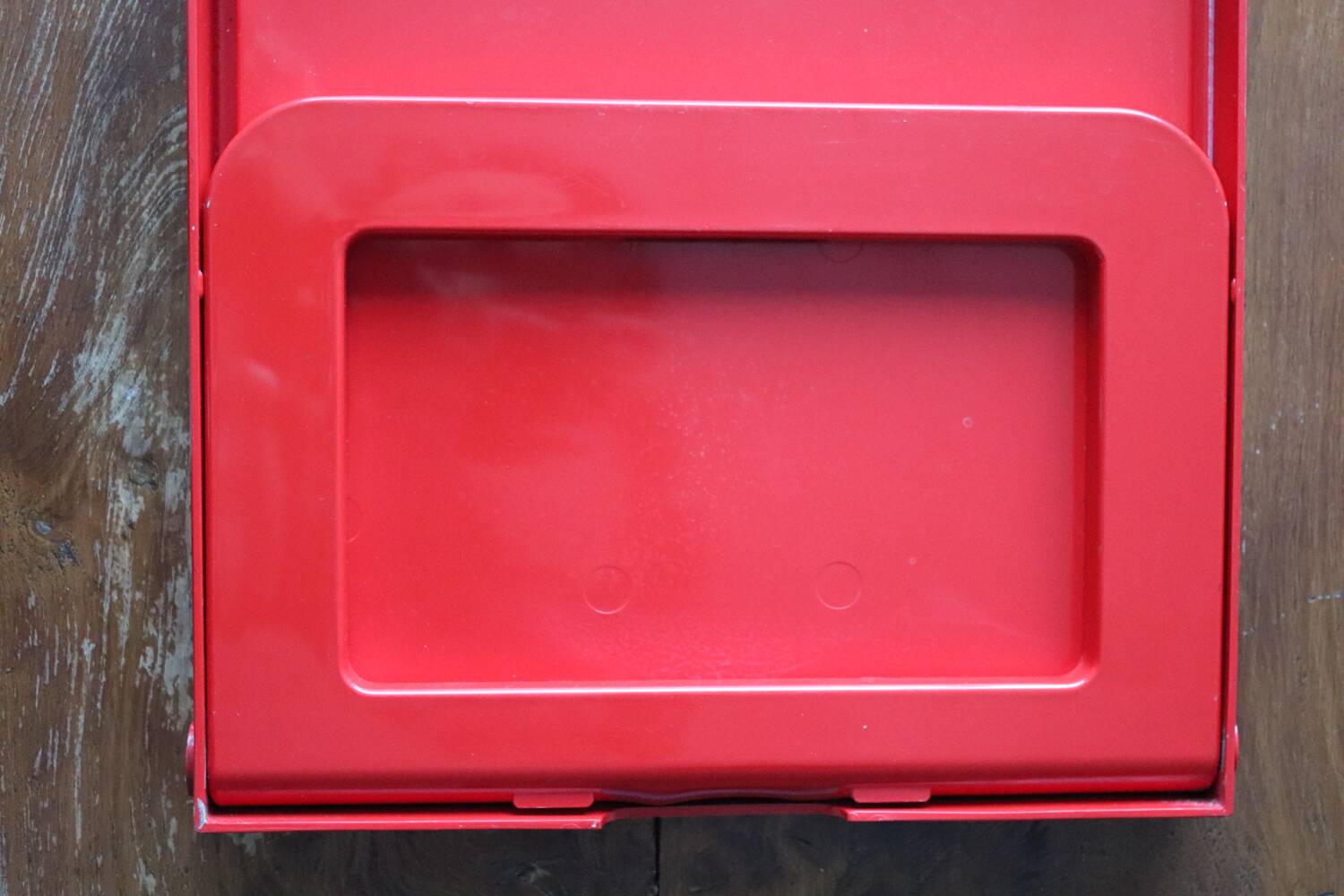 Folding tray Guzzini red – design Luigi Massoni – Italy, 1970s