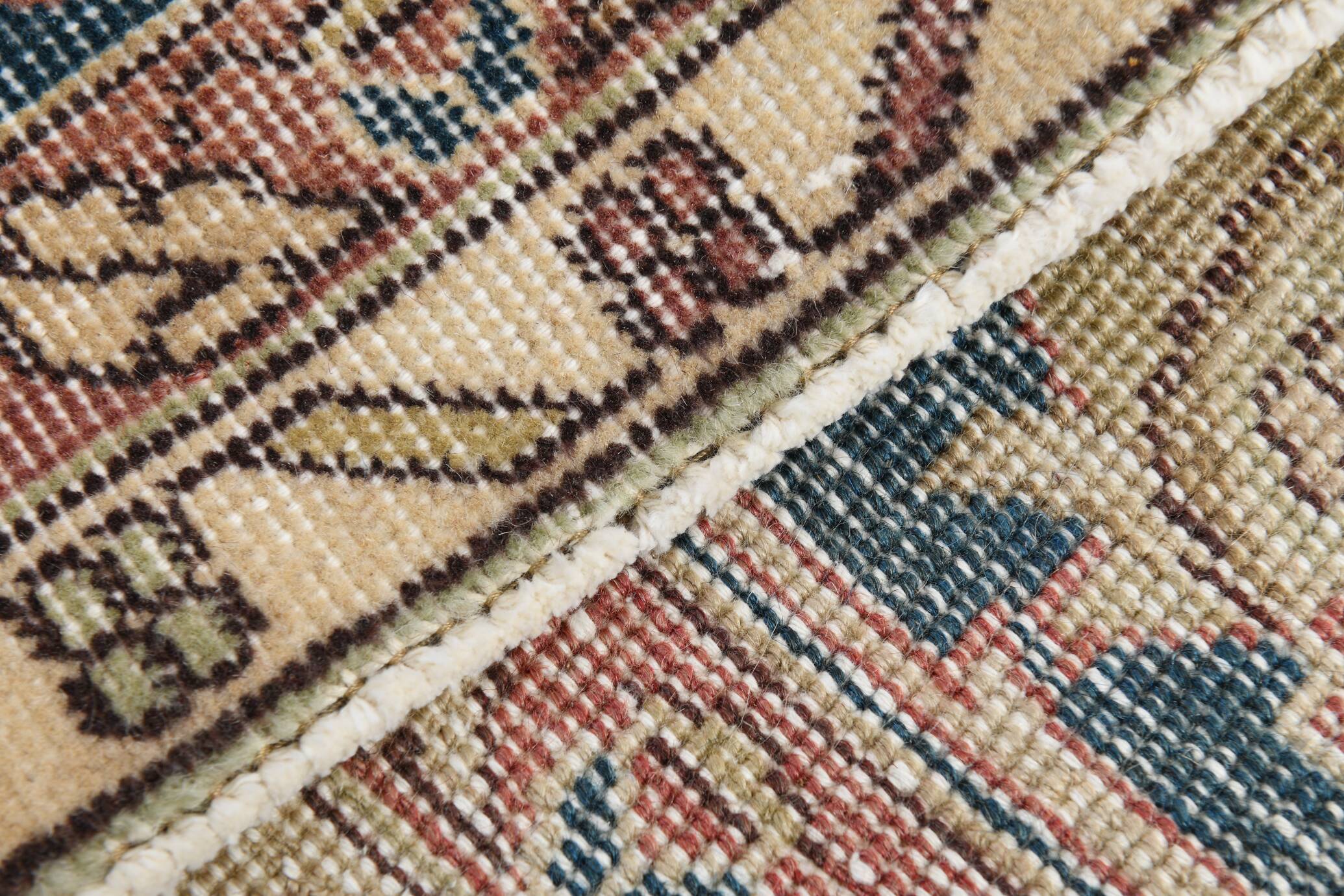 Terracotta Tones Pastel Decorative Vintage Persian Rug, 238x357 Cm