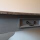 Console en teck vintage grise