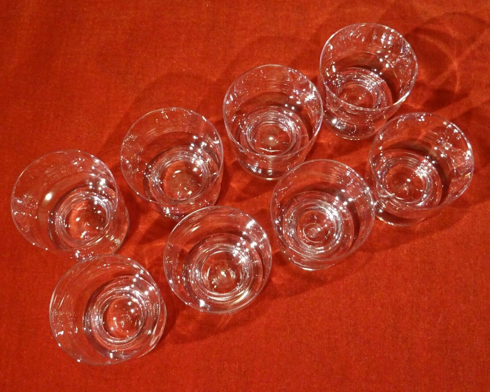 Set of 8 walk glasses in vintage glass design 70's 80's