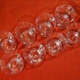 Set of 8 walk glasses in vintage glass design 70's 80's