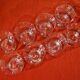 Set de 8 verres à pied en verre design vintage 70's 80's