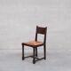 Set of six rush mid-century dining chairs