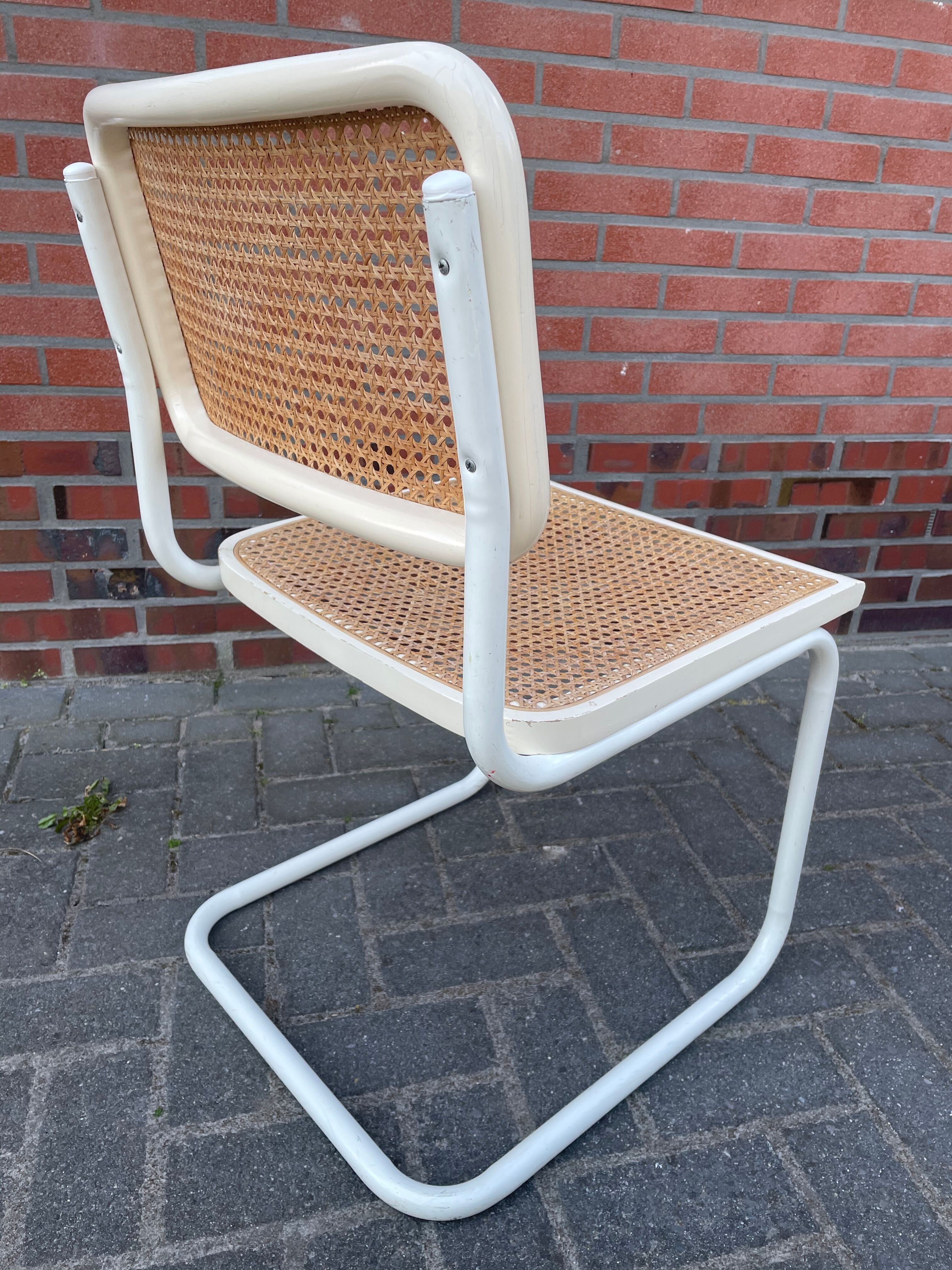 Cesca dining room chair designed by Marcel Breuer