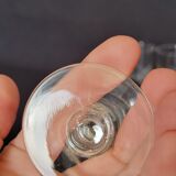 9 old crystal glasses cut Baccarat / Val St Lambert model Jeux d'Orgues