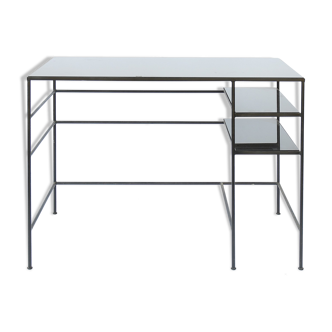 Black lacquered metal desk