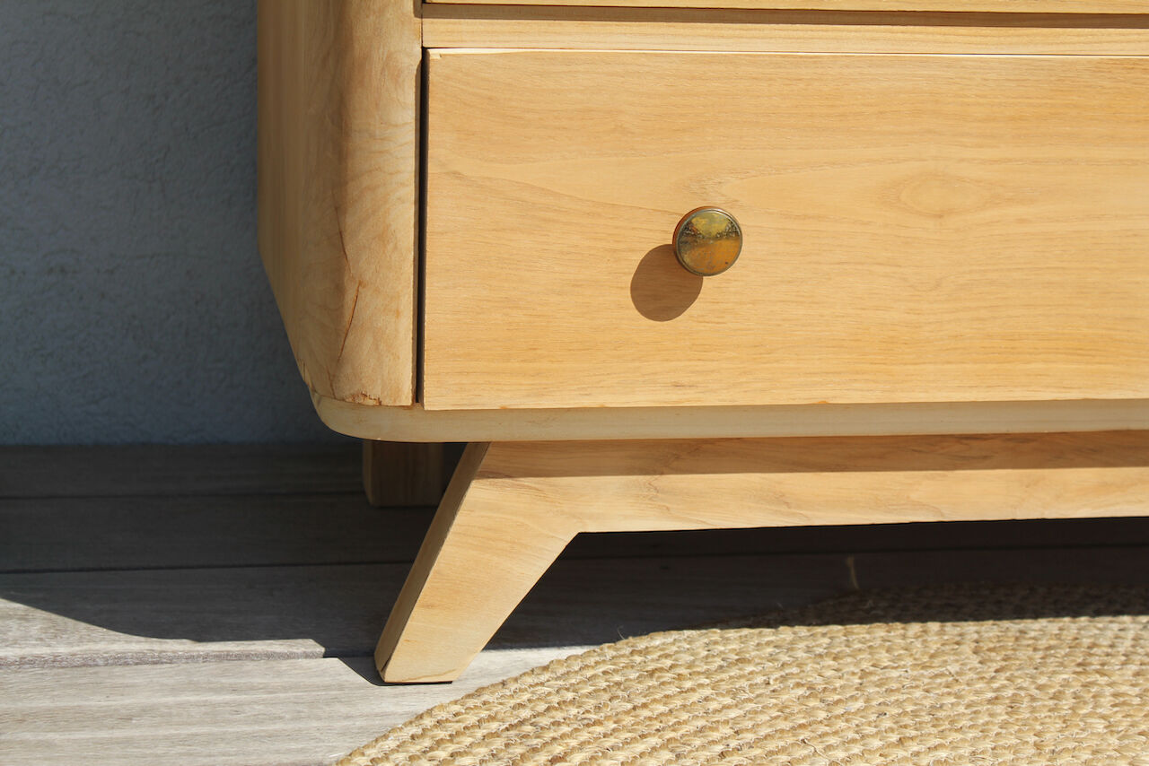 Commode vintage pieds compas