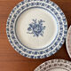 Lot of 3 dessert plates Lunéville English Style – Old roses bl