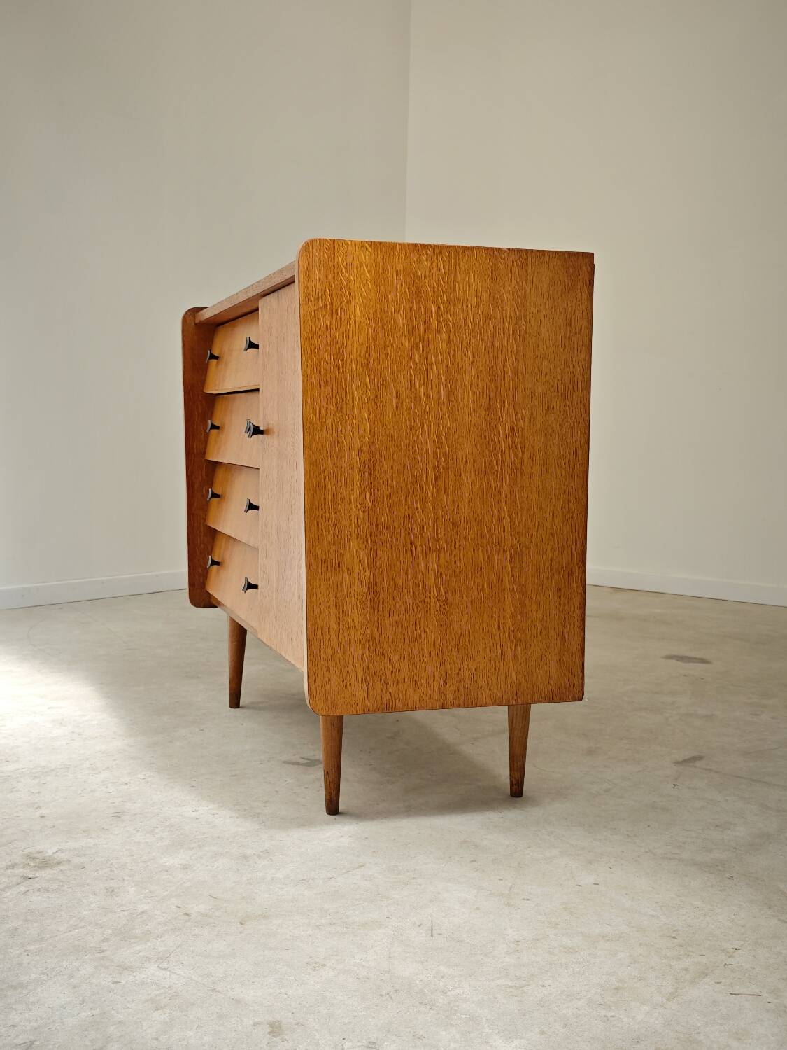 Small sideboard with spindle legs, France 1960
