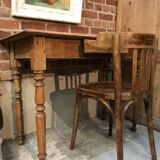 Ancienne table de cuisine en chêne
