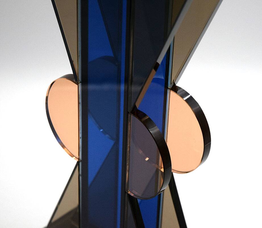 Vase en cristal Ettore Sottsass pour Fontana Arte 1970