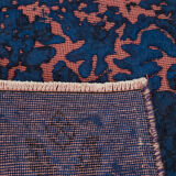 Hand-knotted persian vintage 1970s 190 cm x 275 cm blue wool carpet