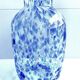 Élégant Vase Soliflore Photophore Mirella Verre Épais Soufflé Moucheté Neuf
